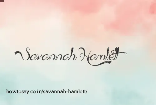 Savannah Hamlett