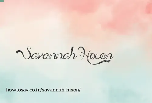 Savannah Hixon