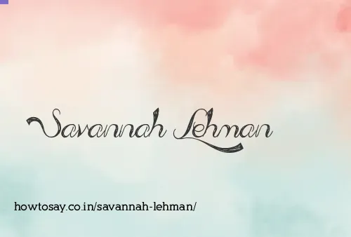 Savannah Lehman