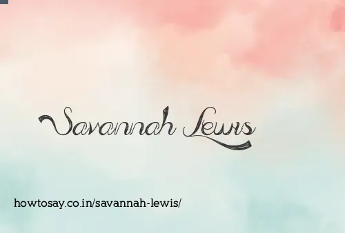Savannah Lewis