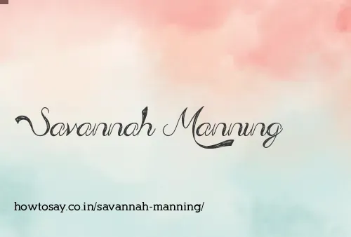 Savannah Manning