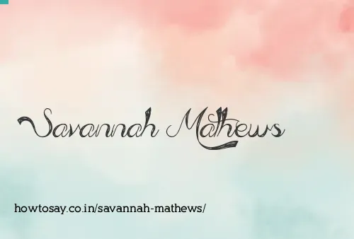 Savannah Mathews