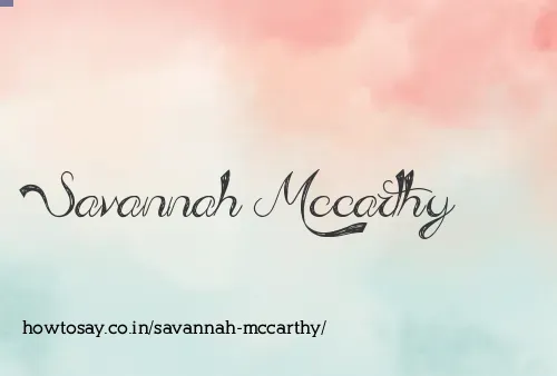 Savannah Mccarthy