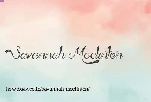 Savannah Mcclinton