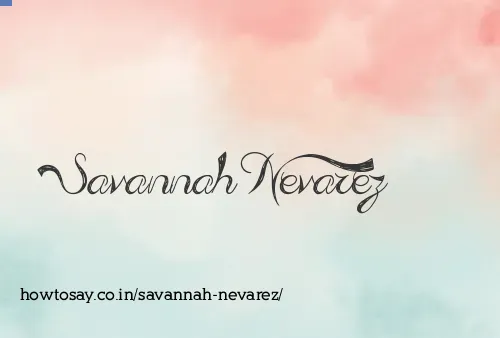 Savannah Nevarez