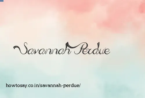 Savannah Perdue