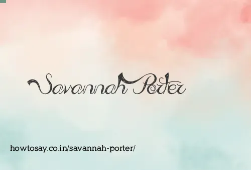 Savannah Porter
