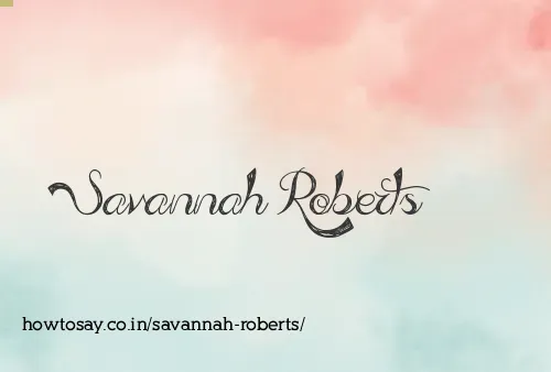 Savannah Roberts