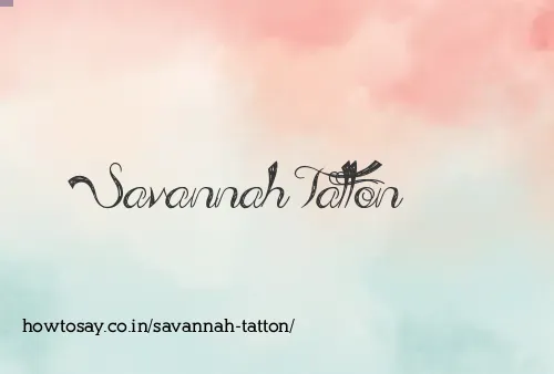 Savannah Tatton