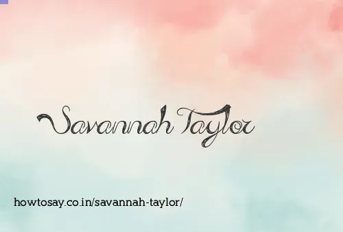 Savannah Taylor