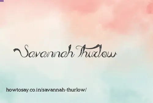 Savannah Thurlow