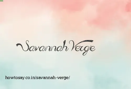 Savannah Verge