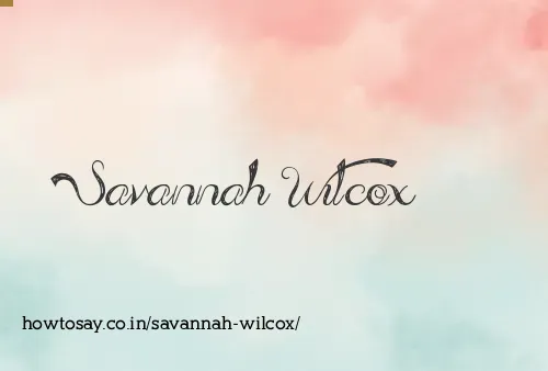 Savannah Wilcox
