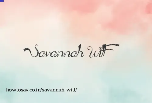 Savannah Witt