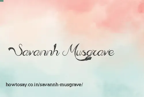 Savannh Musgrave
