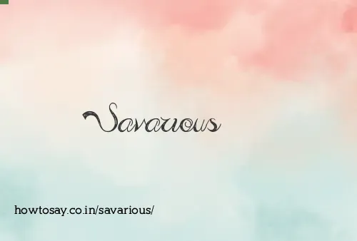 Savarious