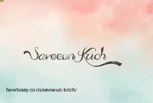 Savoeun Krich