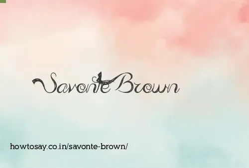 Savonte Brown