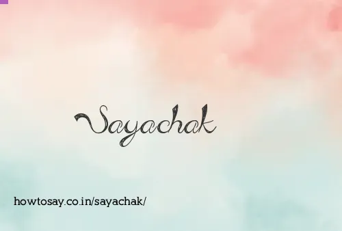 Sayachak