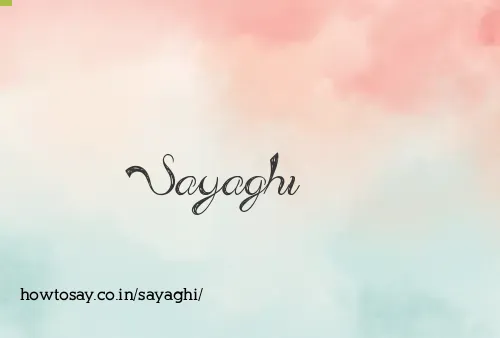 Sayaghi
