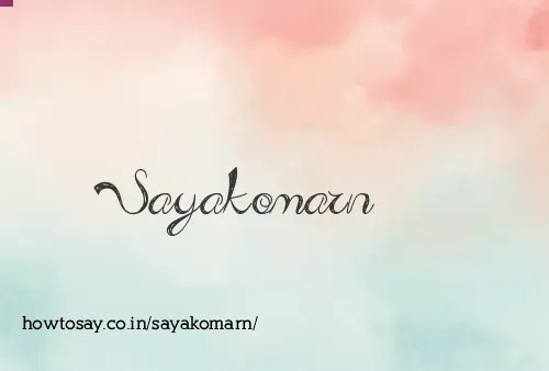 Sayakomarn
