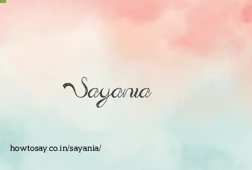 Sayania