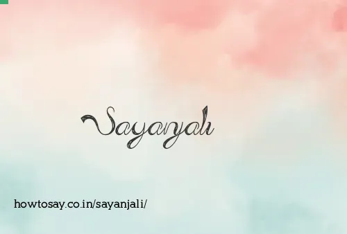 Sayanjali