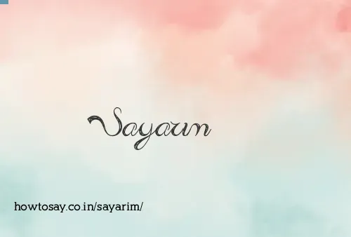 Sayarim
