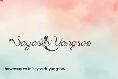 Sayasith Yangsao