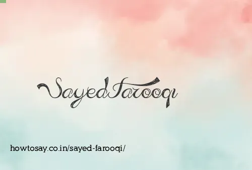 Sayed Farooqi