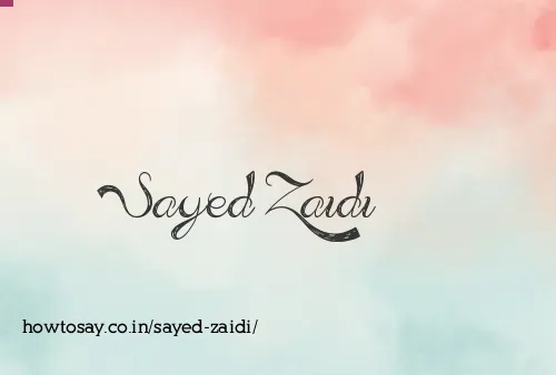 Sayed Zaidi