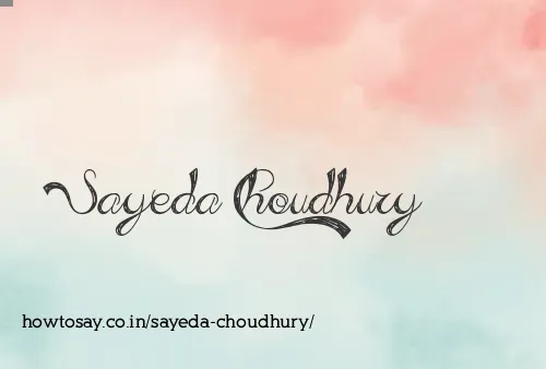 Sayeda Choudhury