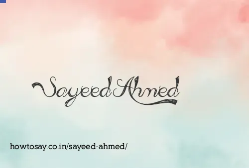 Sayeed Ahmed