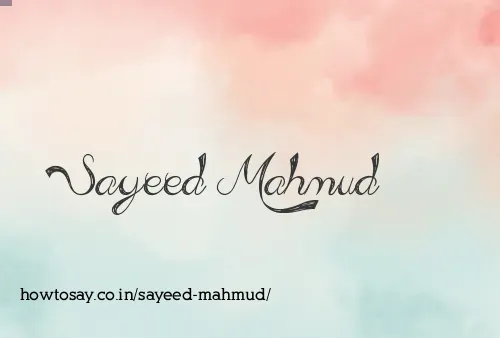 Sayeed Mahmud