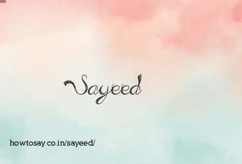 Sayeed