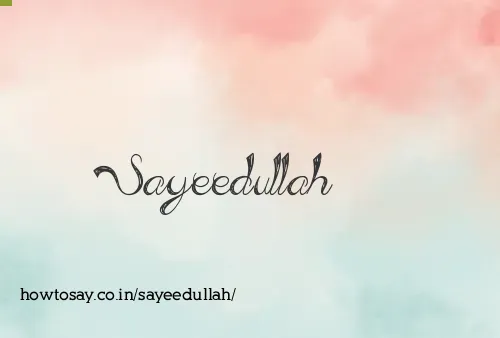 Sayeedullah