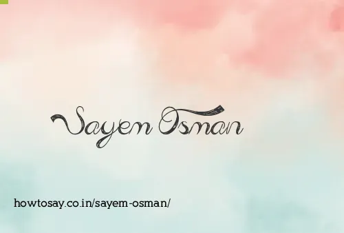 Sayem Osman