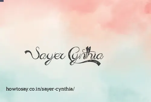 Sayer Cynthia