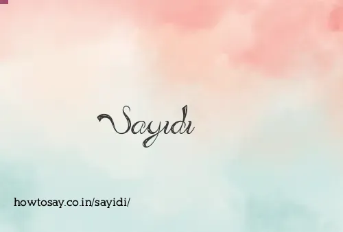 Sayidi