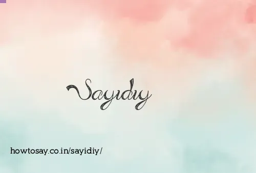 Sayidiy