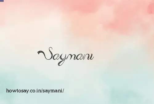 Saymani