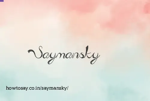 Saymansky