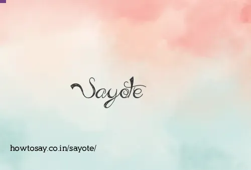 Sayote