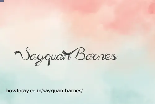 Sayquan Barnes