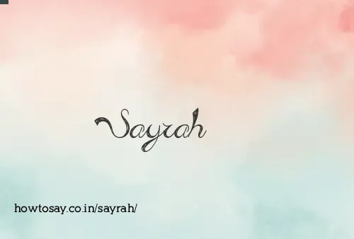 Sayrah