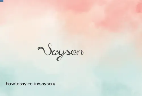 Sayson