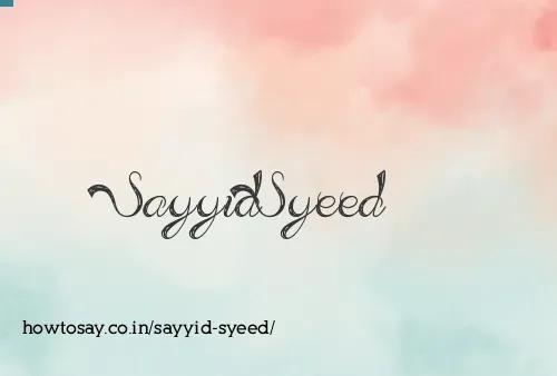 Sayyid Syeed
