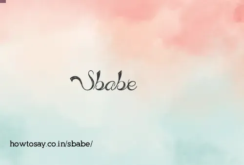 Sbabe