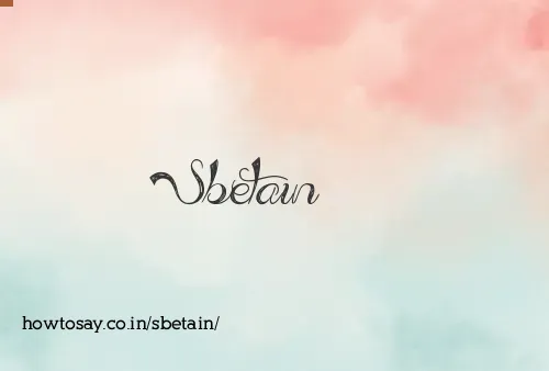 Sbetain