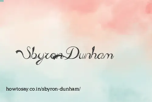 Sbyron Dunham